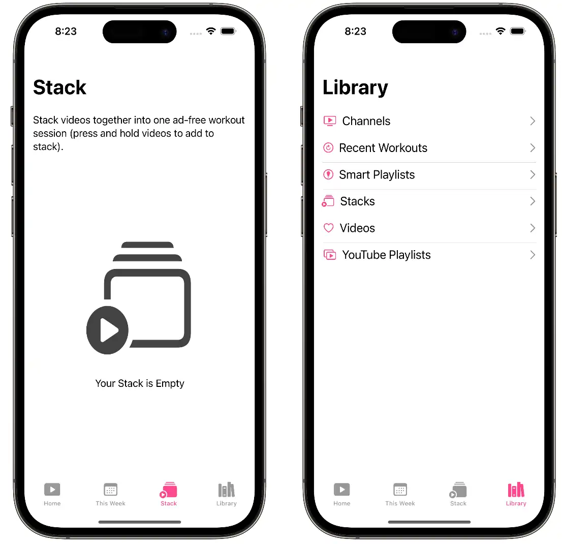 images of stacks and library screenshots