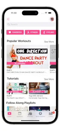 screenshot showing favorites category